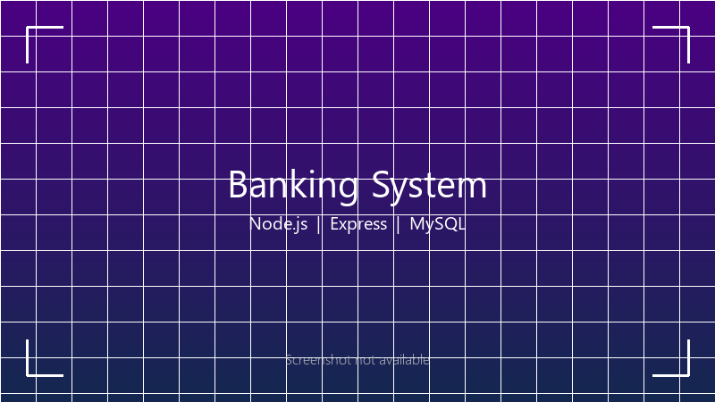 Banking System screenshot