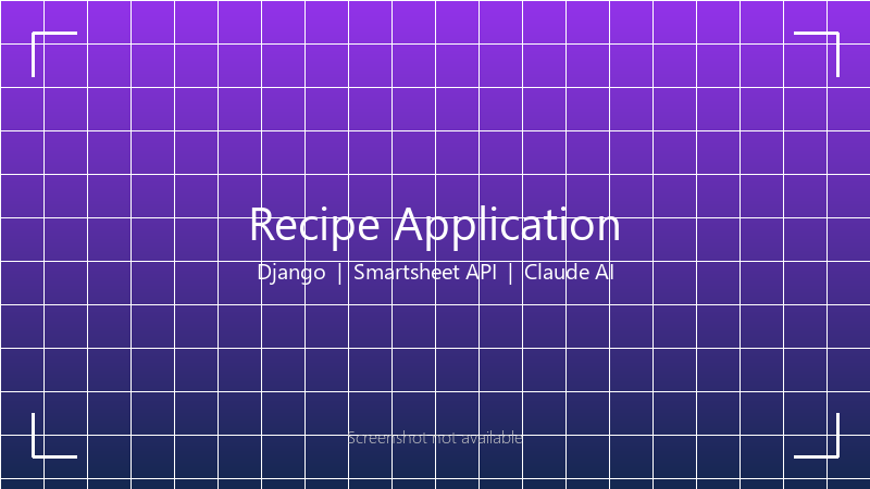 Recipe Application (CS 3650 Team Project) screenshot